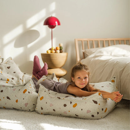 Wigiwama Sittpuff Fyrkantig, Terrazzo Marble