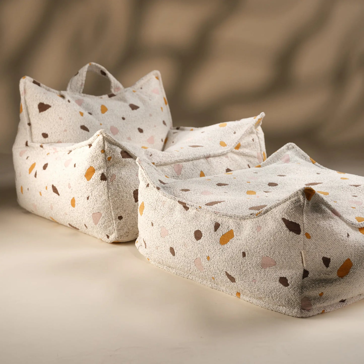 Wigiwama Sittpuff Fyrkantig, Terrazzo Marble