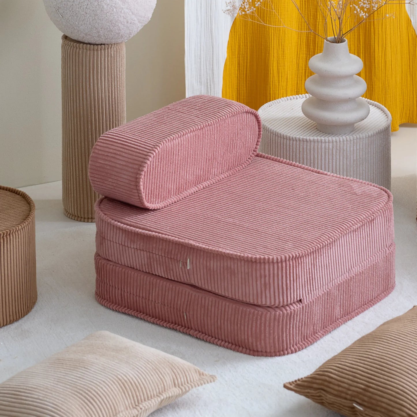 Wigiwama Flip Barnfåtölj, Pink Mousse