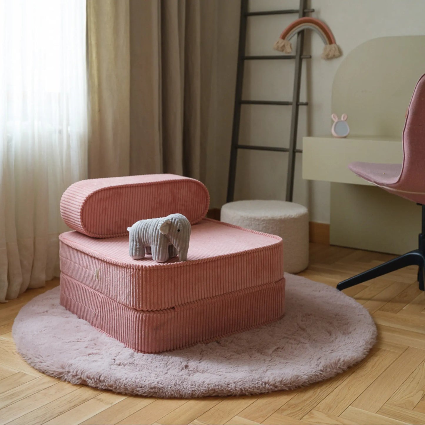 Wigiwama Flip Barnfåtölj, Pink Mousse
