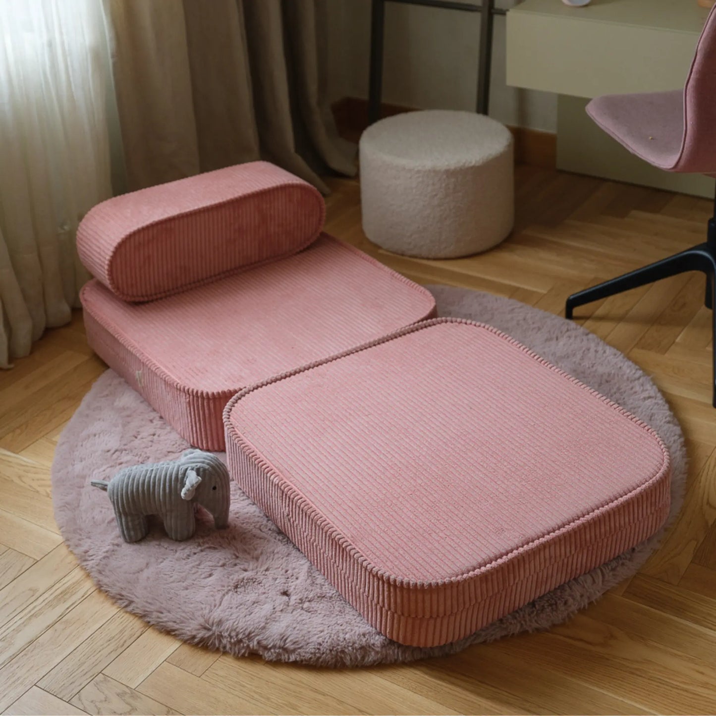 Wigiwama Flip Barnfåtölj, Pink Mousse