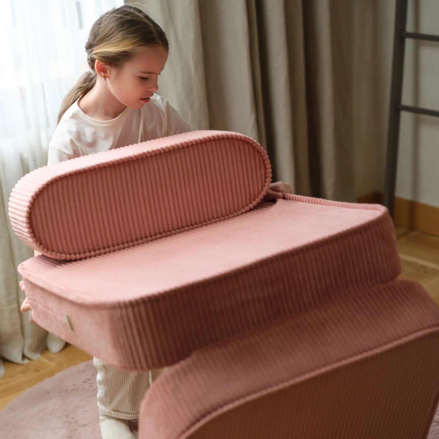 Wigiwama Flip Barnfåtölj, Pink Mousse