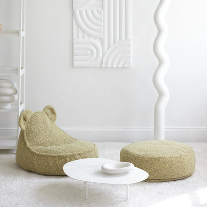 Wigiwama Bear Saccosäck & Sittpuff Set, Matcha