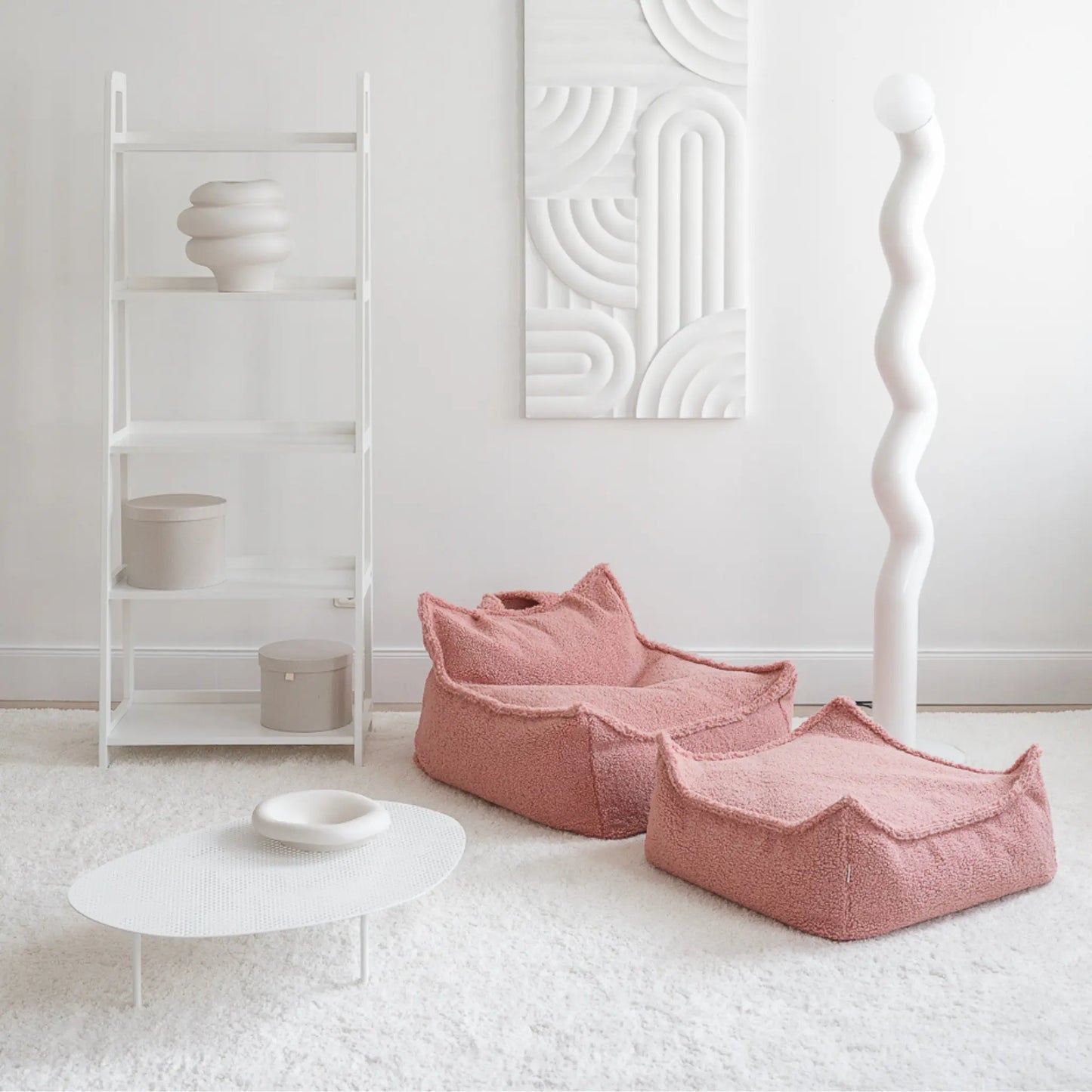 Wigiwama Saccosäck & Sittpuff Set, Guava