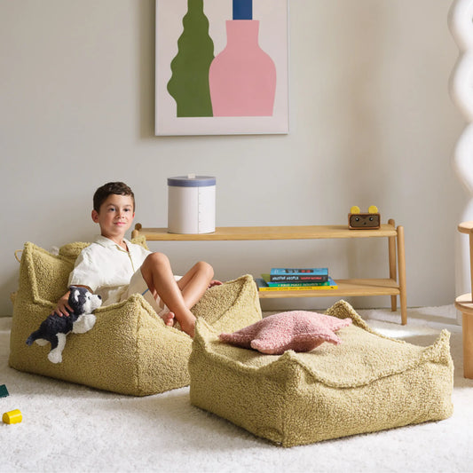 Wigiwama Saccosäck & Sittpuff Set, Matcha