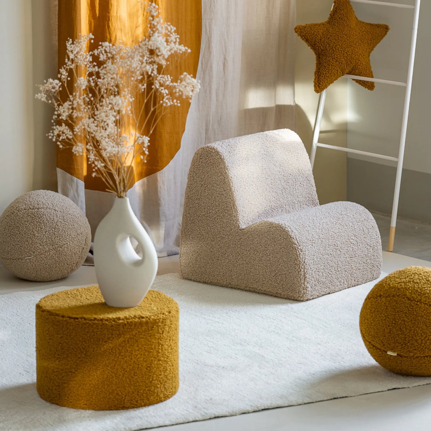 Wigiwama Cloud Barnfåtölj, Cream White