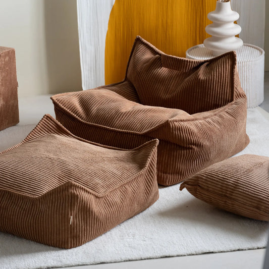 Wigiwama Saccosäck & Sittpuff Set, Toffee