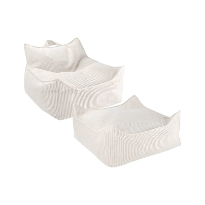 Wigiwama Saccosäck & Sittpuff Set, Marshmallow