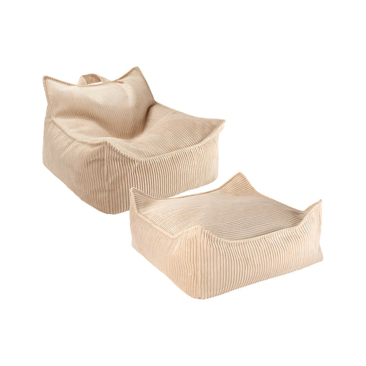 Wigiwama Saccosäck & Sittpuff Set, Brown Sugar
