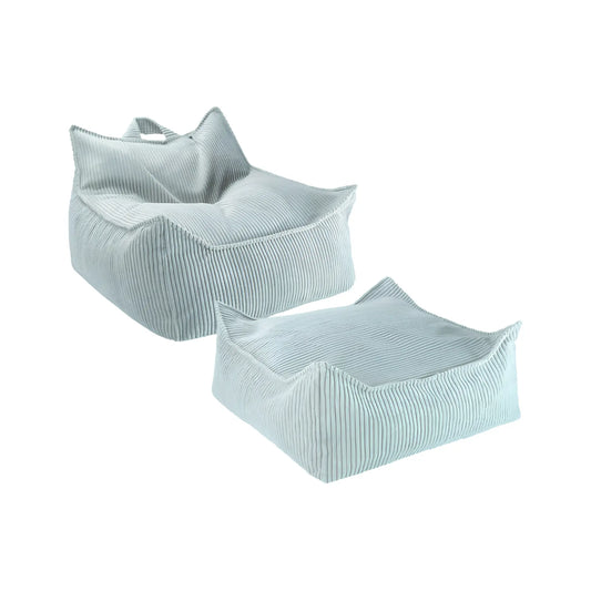 Wigiwama Saccosäck & Sittpuff Set, Peppermint Green