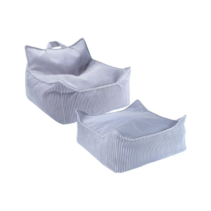 Wigiwama Saccosäck & Sittpuff Set, Blueberry Blue