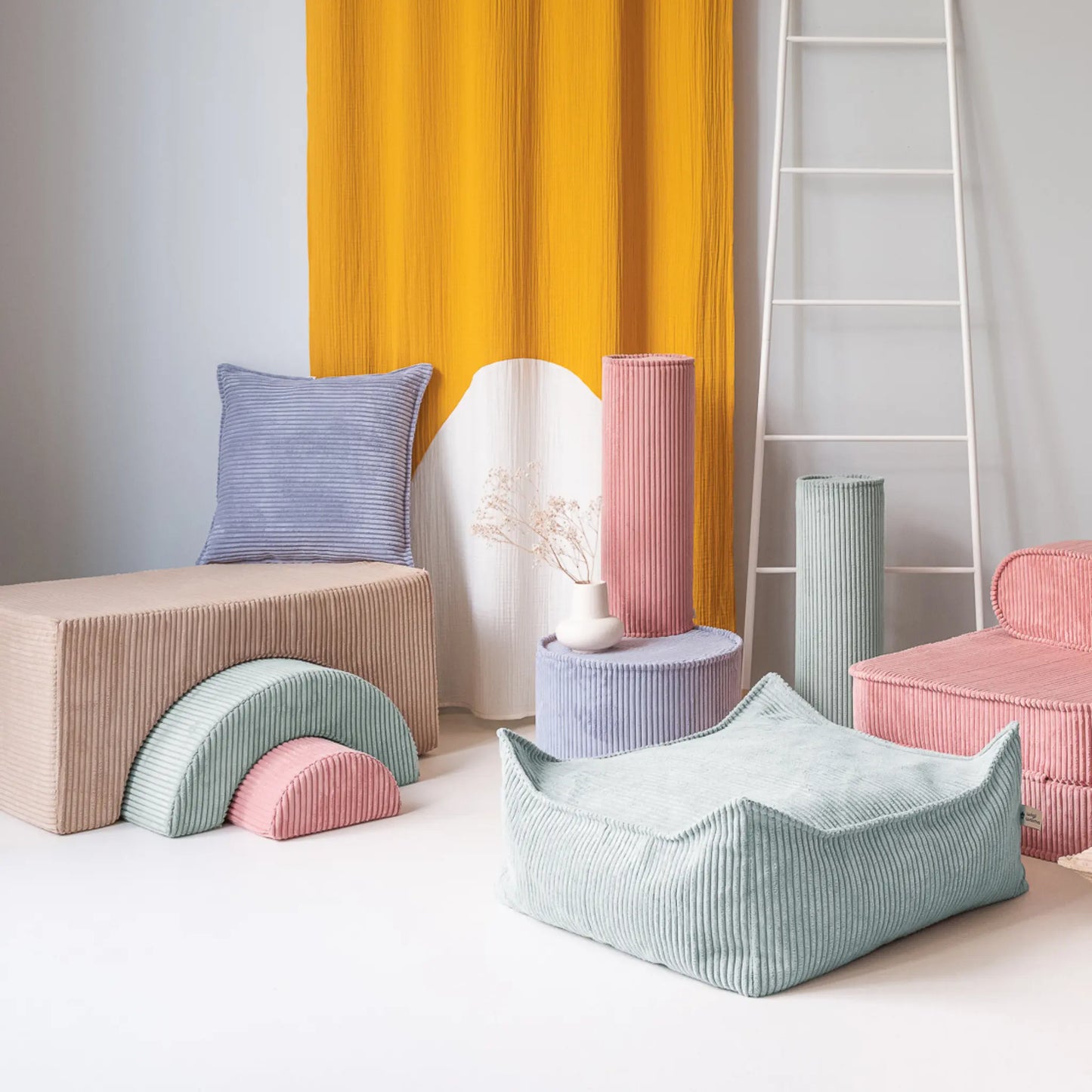 Wigiwama Sittpuff Fyrkantig, Peppermint Green