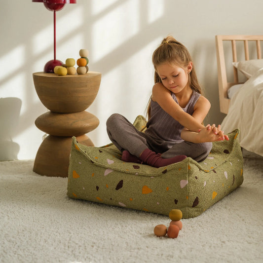 Wigiwama Sittpuff Fyrkantig, Terrazzo Moss