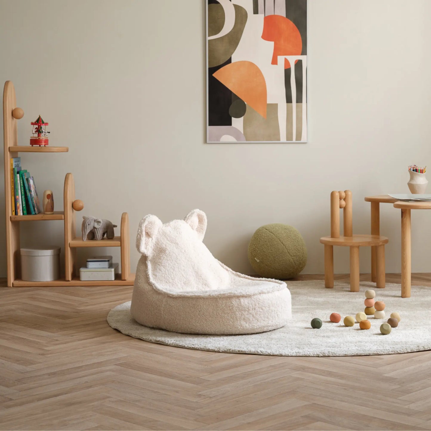 Wigiwama Bear Saccosäck, Cream White