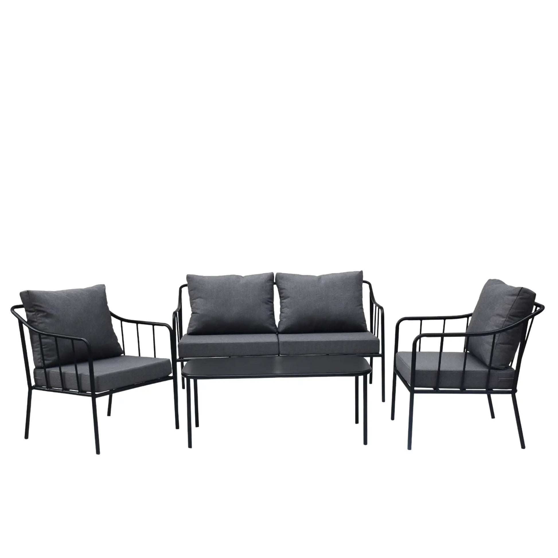 Wikholmform, Rimini Loungeset, Svart/Grå-Silvra Home